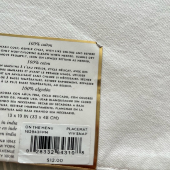 Kate Spade ♠️ Dining Placemats - Multiple Styles - Picture 9 of 15